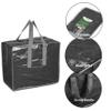 Christmas Ornaments Storage bags By ProPik Holiday Accessories Bag Tear-Proof Tarp 18 X 10 X 15 with Handles and Full Length Zipper (Black) view 3