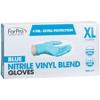 ForPro Disposable Nitrile Vinyl Blend Gloves, 4 Mil Extra Protection, Powder-Free, Latex-Free, Non-Sterile, Food Safe, Blue, X-Large, 100-Count view 2