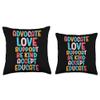 Advocate Love Support Accept Be Kind Autism Awareness Throw Pillow view 3