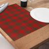 13X19 Inch Farmhouse Placemats Set of 6 PCS, Heat-Resistant Non-Slip PVC Dinning Table Mats Kitchen Table Mats, Christmas Red and Green Plaid Vinyl Placemats for Kids Party Dining Decor view 2