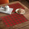 13X19 Inch Farmhouse Placemats Set of 6 PCS, Heat-Resistant Non-Slip PVC Dinning Table Mats Kitchen Table Mats, Christmas Red and Green Plaid Vinyl Placemats for Kids Party Dining Decor view 3