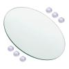 V3VOGUE Glass Table Top Round 9mm Thick Heavy Duty Tempered Glass Table Top, 14in to 40in, Clear Plate Glass Easy Clean, Heat Resistants, Glass Table Cover Protector for Dining Tabletop view 1