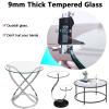 V3VOGUE Glass Table Top Round 9mm Thick Heavy Duty Tempered Glass Table Top, 14in to 40in, Clear Plate Glass Easy Clean, Heat Resistants, Glass Table Cover Protector for Dining Tabletop view 2