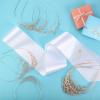 Juinte 12 Set Crown and Sashes Set Blank Satin Sashes for Pageants Rhinestone Prom Queen Tiara Crown White Blank DIY for Birthday Holiday Wedding Bridal Shower Prom Party Supplies(White, Rose Gold) view 3