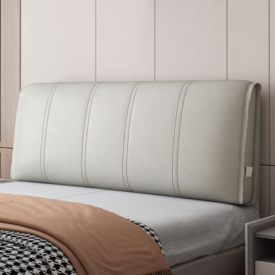 ZZYK Bedside Cushion Large Bed Backrest King Size Reading Pillow Support Upholstered Wedge Cushion Lumbar Pad for Home Bedroom Bench Double Queen Bed Pillow,C,No headboard 74.8"/190cm