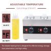 Commercial Electric Sauce Warmer 4 Bottle Topping Dispenser Nacho Cheese Dispenser Warmer with 650ml Bottles Hot Fudge Caramel Jam Sauce Heated Pump Dispenser 30-85 Adjustable 110V view 3