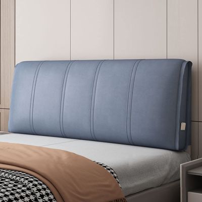 ZZYK Rectangle Backrest Headboard Pillow Large Bolster Reading Pillow Lumbar Positioning Support Cushion Home Bedroom Daybed Pillow Full Size with Removable Cover,A,No headboard 53"/135cm