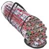 Primode Wrapping Paper Storage Bag, Gift Wrap Organizer, Fits 40 Inch Long Rolls, Hold Up to 24 Rolls, Heavy Duty Clear PVC Bag with Top and Side Handles (Black) view 1