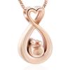 SHEIL Cremation Jewelry for Ashes Love Shape Holds Loved One Ashes Keepsake Memorial Cremation Jewelry Urn Necklace for Women,2 view 1