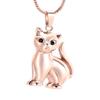 SHEIL Cremation Urn Necklace for Ashes for Pet Memorial Jewelry Stainless Steel Cat Shape Holds Ashes Jewelry,2 view 1