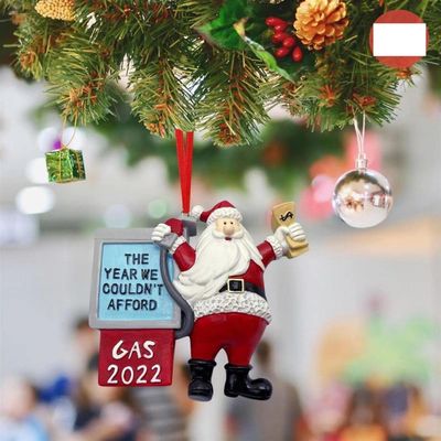 Christmas Pendant, 2022 Christmas Ornament, Funny Santa Claus Year in Review Christmas Ornament, 2022 Energy Shortage Year Christmas Decor, Decorations Pendant, Indoor Outdoor Decorations