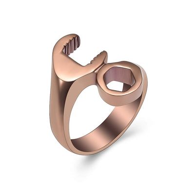 SHEIL Cremation Jewelry Cremation Ring for Ashes Keepsake Stainless Steel Wrench Memorial Finger Ring for Ashes for Men,4,6