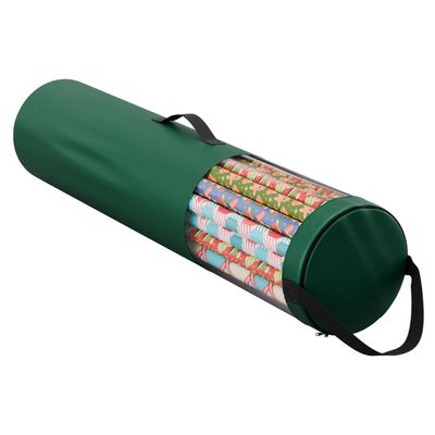 Primode Wrapping Paper Storage Bag | Wrapping Paper Organizer Under Bed for Storing Multiple Rolls of Gift Wrap, 42 Length Container Constructed of Durable 600D Oxford Material (Green)