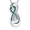 SHEIL Cremation Jewelry Love Heart Urn Necklace for Ashes Holder Crystal Urn Pendant That Hold Ashes for Women,2 view 1