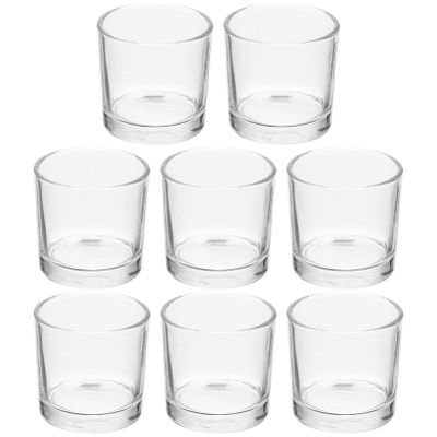 FOMIYES Table Decor Glass Candle Stands Set for Pillar Banquet Dinner Tea Light Holders