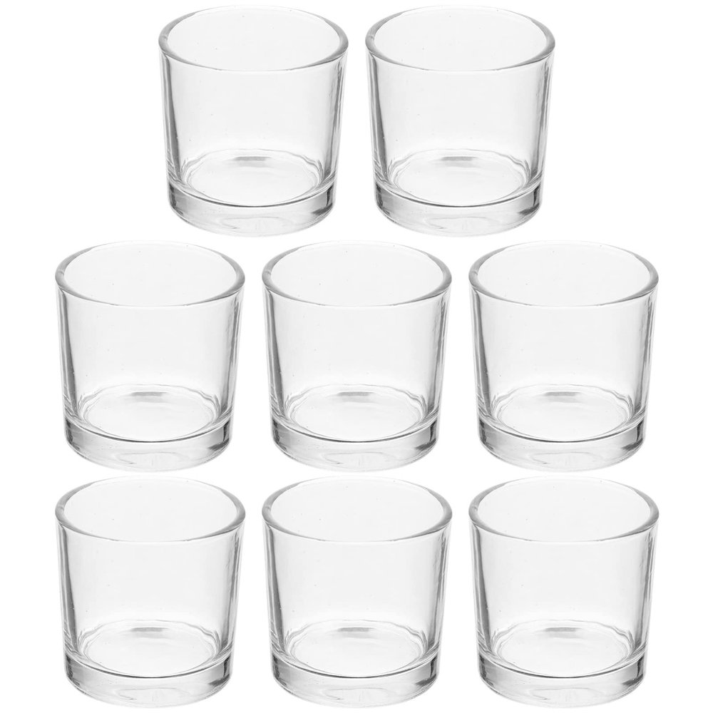 FOMIYES Table Decor Glass Candle Stands Set for Pillar Banquet Dinner Tea Light Holders