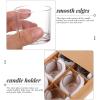 FOMIYES Table Decor Glass Candle Stands Set for Pillar Banquet Dinner Tea Light Holders view 2