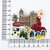 3D Malaga Spain Fridge Magnet Souvenir Gift,Resin Handmade Malaga Refrigerator Magnet Home & Kitchen Decoration Collection view 4