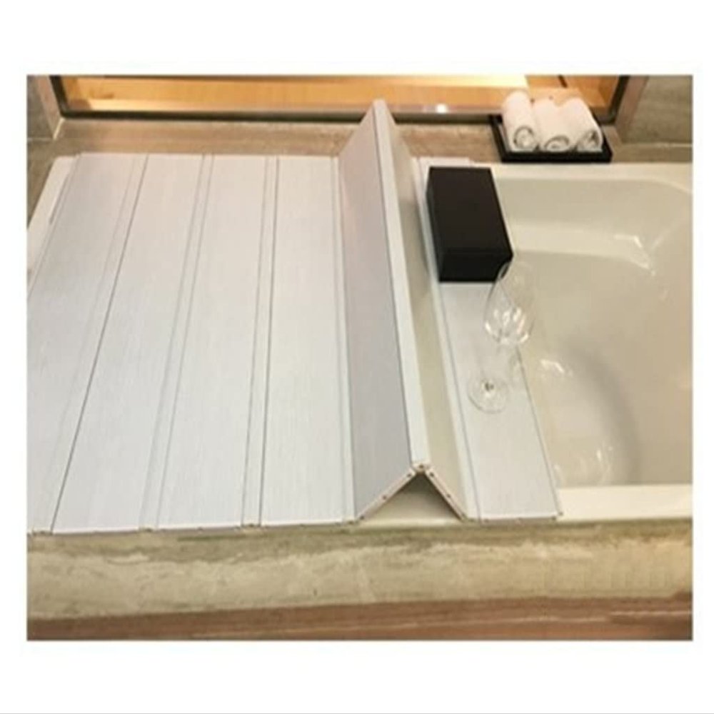 Bathtub Trays 75cm Wide Bathtub Lid, Folding Bathtub Insulation Board, Dustproof and Waterproof PVC Bathtub Cover, Easy to Clean (Size : 75x192x1.1cm)