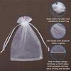 4x6 Inch 100PCS White Organza Gift Bags Bulk - Thick 210T Wedding Favor Bags for Soaps, Candles, Bath Bombs, Jewelry Packaging, Event Planner Supplies,Tear-Resistant & Reusable view 3