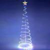 6FT Spiral Christmas Tree Outdoor Halloween Christmas Decorations; 182 pcs RGB LEDs Lighted Artificial Tree Decor for Yard Porch Indoor Outside view 2