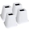 DEDU Bed Risers 6 Inch Heavy Duty 4 Pack, Furniture Risers for Sofas Oversized, Couch Risers with Non-Slip Pad Supports Up to 2200 Lbs for Bed, Desk, Chair (White) view 1
