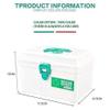 sainio Portable Plastic First Aid/Medicine Storage Box and Organizer (White, Medium) view 3