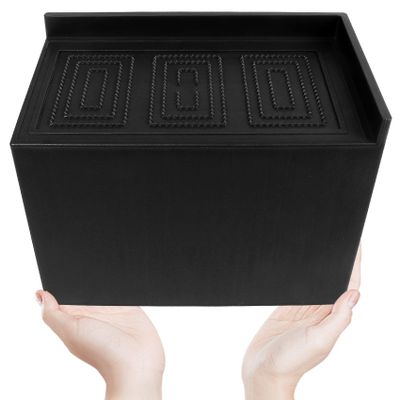 DEDU Bed Risers 5 Inch Heavy Duty 4 Pack, Furniture Risers L Shaped Oversized, Couch Risers Supports Up to 11000 Lbs for Sofas, Bed, Couch, Desk, Chair (Black)