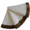 LJFMDLN Christmas Tree Skirt 48 Inch White Knitted Tree Skirt with Fake Fur for Merry Christmas Party Christmas Ornaments view 1