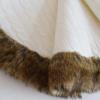 LJFMDLN Christmas Tree Skirt 48 Inch White Knitted Tree Skirt with Fake Fur for Merry Christmas Party Christmas Ornaments view 4