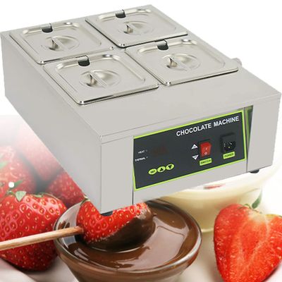 JINTAOMA Chocolate Melting Machine, Commercial Chocolate Tempering Machine, Electric Chocolate Tempering Machine,Chocolate Heater Liquid Warmer Melting Pot 0-90,4grid