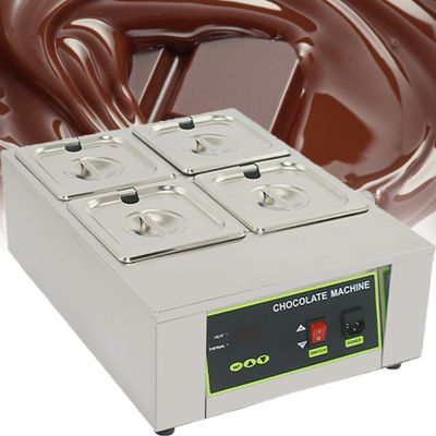 JINTAOMA Electric Chocolate Melting Machine, Commercial Chocolate Tempering Machine, Automatic Control Chocolate Melting Machine, for Chocolate/Milk/Cream,4grid