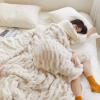 AOPPLSOT Grey Throw Blankets, Faux Fur Heavy Plush Blanket, Throw Blankets for Couch Und Bed, Super Soft Cozy Microfiber Blanket,Off White,100 * 150cm view 2