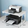 2 Tier Printer Stand - Desktop Bookshelf/Storage Rack, Kitchen Spice Rack, Living Room Photo Display Stand, Floor-Standing Wrought Iron Bookcase, Easy To Assemble, 3 Colors ( Color : White+White ) view 2