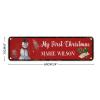 Christmas Metal Street Signs Custom Family Name Sign Santa Claus Christmas Wall Decor Metal Wall Art Holday Gift Home Office Man Cave Wall Plaque Funny Wall Decor Signs 6x24in view 3