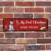 Christmas Metal Street Signs Custom Family Name Sign Santa Claus Christmas Wall Decor Metal Wall Art Holday Gift Home Office Man Cave Wall Plaque Funny Wall Decor Signs 6x24in view 4