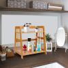 GUODDM 2-Tier Bookshelf - Kitchen Spice Storage Rack, Trapezoid Plant Stand Flower Stand, Bathroom Countertop Storage Rack, Versatile Display Stand for Home/Office view 1