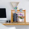 GUODDM 2-Tier Bookshelf - Kitchen Spice Storage Rack, Trapezoid Plant Stand Flower Stand, Bathroom Countertop Storage Rack, Versatile Display Stand for Home/Office view 4