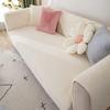 vctops Faux Fur Sofa Cover Soft Shaggy Plush Sectional Couch Covers for Winter, Non Slip Sofa Slipcover Furniture Cover for Dogs Cats Pet Love Seat Recliner Cover, Only 1 Piece (Cream,27"x59") view 1