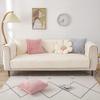 vctops Faux Fur Sofa Cover Soft Shaggy Plush Sectional Couch Covers for Winter, Non Slip Sofa Slipcover Furniture Cover for Dogs Cats Pet Love Seat Recliner Cover, Only 1 Piece (Cream,27"x59") view 2