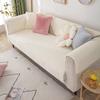 vctops Faux Fur Sofa Cover Soft Shaggy Plush Sectional Couch Covers for Winter, Non Slip Sofa Slipcover Furniture Cover for Dogs Cats Pet Love Seat Recliner Cover, Only 1 Piece (Cream,27"x59") view 4