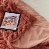 AOPPLSOT Grey Throw Blankets, Faux Fur Heavy Plush Blanket, Throw Blankets for Couch Und Bed, Super Soft Cozy Microfiber Blanket,Red,150 * 200cm view 4