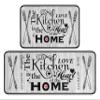 2 Piece Farmhouse Kitchen Rug Set, Home Kitchen Sink Rugs and Mats Non Skid Washable Absorbent Microfiber Rustic Kitchen Floor Decor Carpet 17" x 47"+17" x 30" Tapetes para Cocina view 1