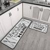 2 Piece Farmhouse Kitchen Rug Set, Home Kitchen Sink Rugs and Mats Non Skid Washable Absorbent Microfiber Rustic Kitchen Floor Decor Carpet 17" x 47"+17" x 30" Tapetes para Cocina view 2