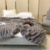 AOPPLSOT Grey Throw Blankets, Faux Fur Heavy Plush Blanket, Throw Blankets for Couch Und Bed, Super Soft Cozy Microfiber Blanket,Grey,150 * 200cm view 3