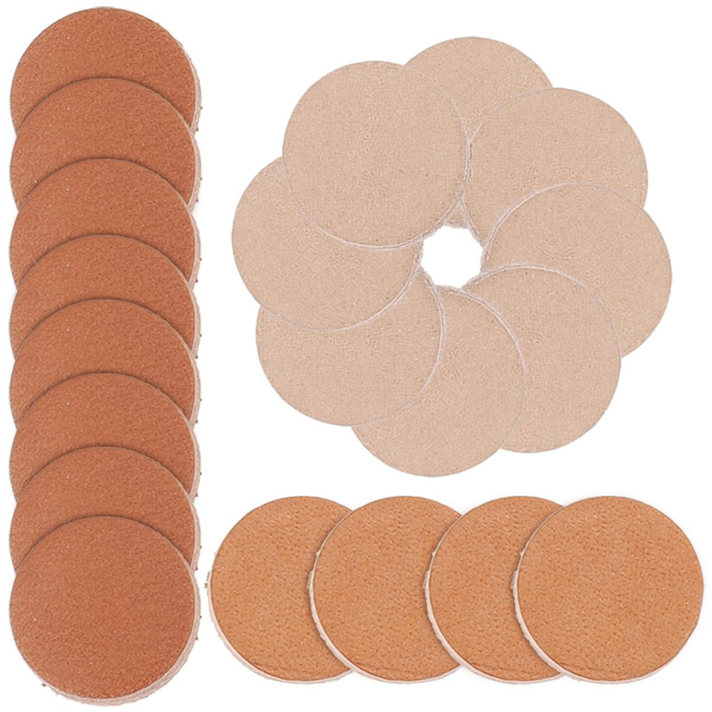 BESPORTBLE 20pcs Leather Billiard Cue Tips Pool Cue Replacement Tips for Snooker and Billiards for Players