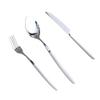 White Silverware Set for 16 Cutlery Sets With Ceramic Handle Stainless Steel Flatware Sets Include Knifes Forks and Spoons Delicate Durable Home Kitchen Restaurant Hotel Tableware Utensils view 1