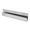 72 inch Chrome 1/4" Deep Nose Aluminum J-Channel by Fab Glass and Mirror view 1