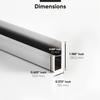 72 inch Chrome 1/4" Deep Nose Aluminum J-Channel by Fab Glass and Mirror view 2