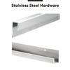72 inch Chrome 1/4" Deep Nose Aluminum J-Channel by Fab Glass and Mirror view 3
